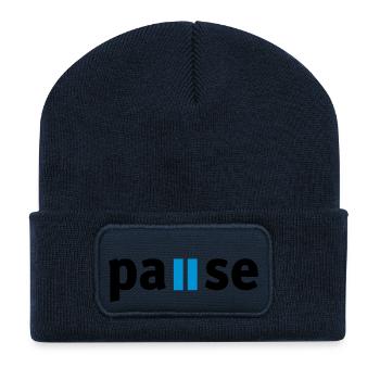 Pause - Recycled Patch Beanie - french navy - Front