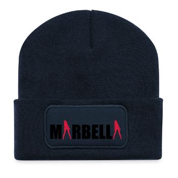 Marbella sexy Girls holiday Spain - Recycelte Patch Beanie - French Navy - Vorne