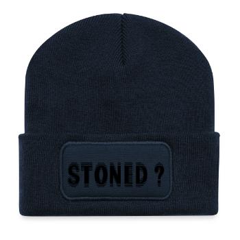 Stoned ? - Recycled Patch Beanie - french navy - Front