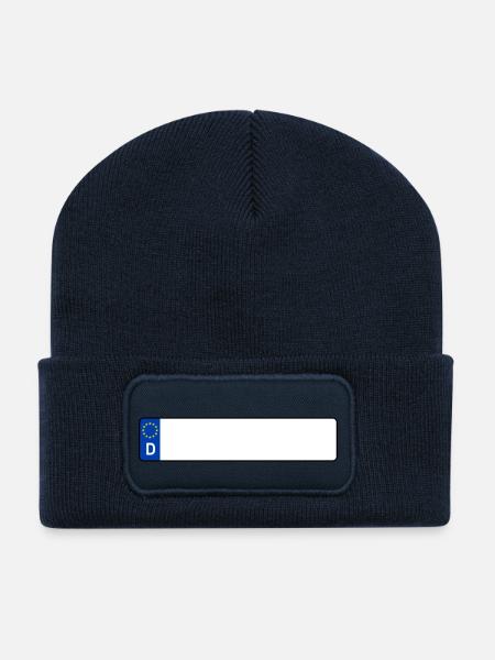 Registration D - Recycled Patch Beanie - french navy