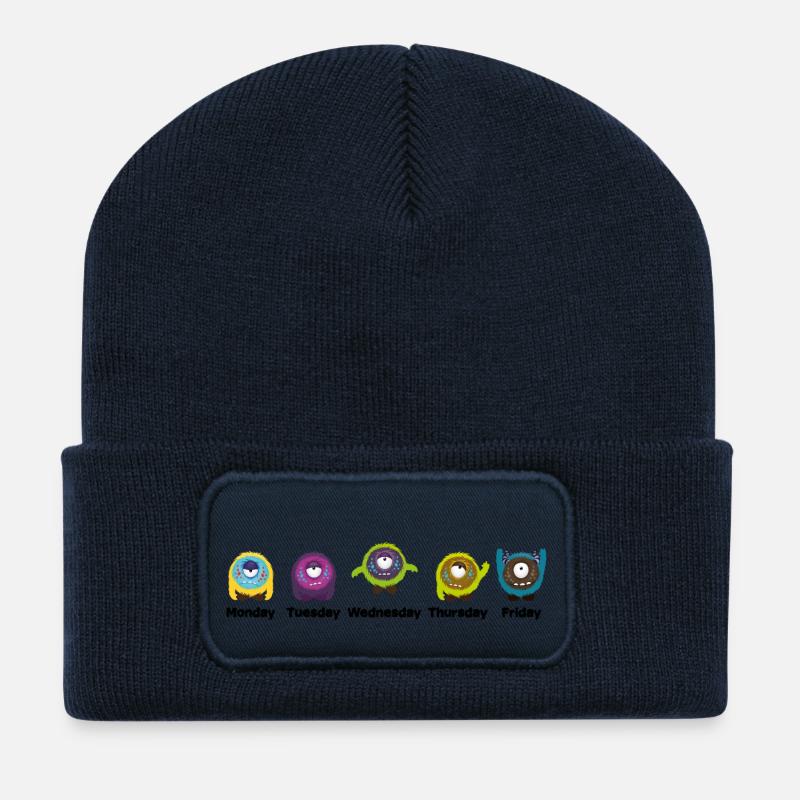 Wochentage Monster - Recycelte Patch Beanie - French Navy