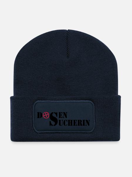Dosensucherin - 2colors - 2011 - Beanie recyclé à patch - bleu marine
