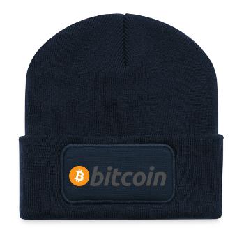Bitcoin - Recycled Patch Beanie - french navy - Front