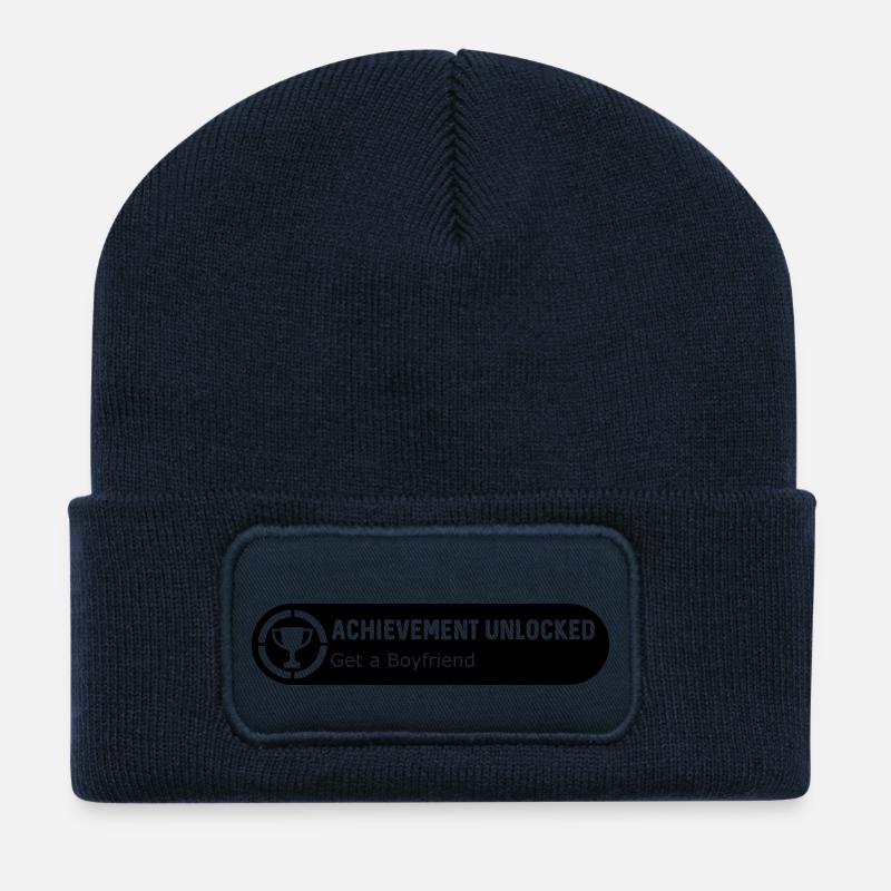 Obtenez un petit ami - Beanie recyclé à patch - bleu marine