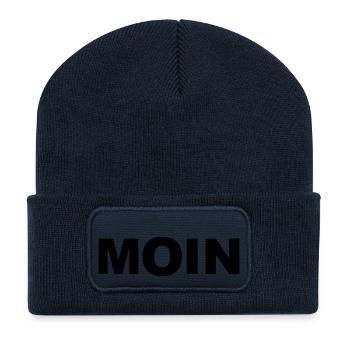 moin - Recycelte Patch Beanie - French Navy - Vorne