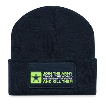 Die Armee - Reisen Sie die Welt und töten Sie Leute! - Recycelte Patch Beanie - French Navy - Vorne
