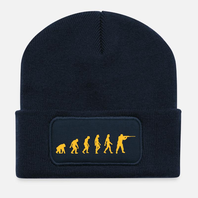 Die Evolution der Jäger - Recycelte Patch Beanie - French Navy