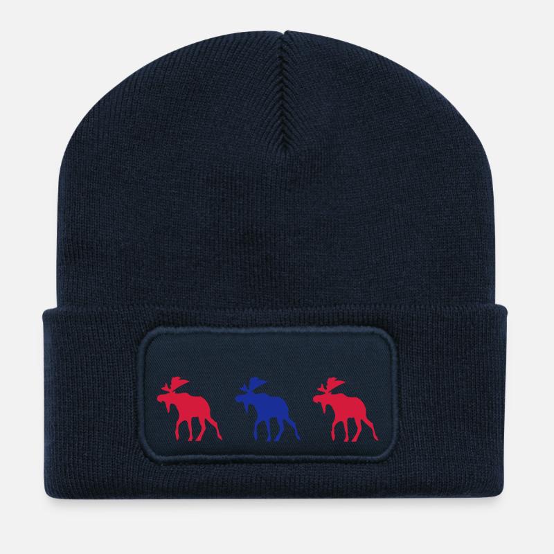 Norvège - Beanie recyclé à patch - bleu marine