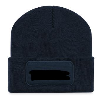 paint - Beanie recyclé à patch - bleu marine - Devant