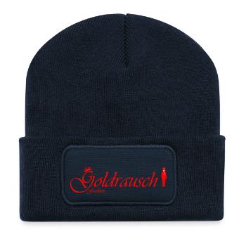 goldrausch fashion - Recycelte Patch Beanie - French Navy - Vorne
