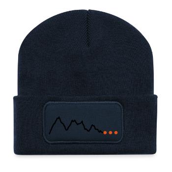 Height profile Mountains - Recycled Patch Beanie - french navy - Front