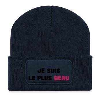 I am the most beautiful - Recycled Patch Beanie - french navy - Front