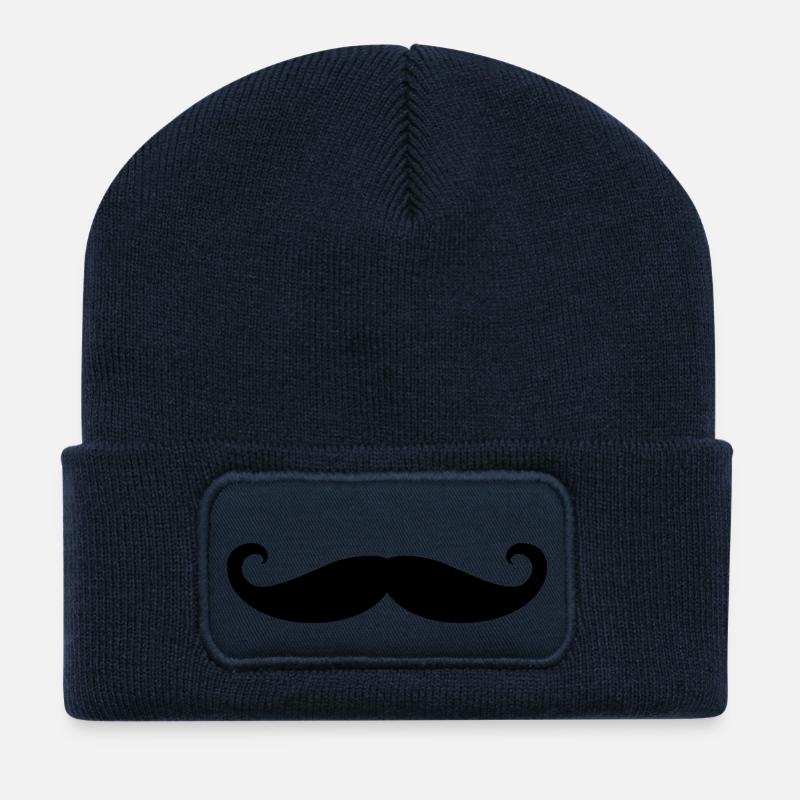 ZWIRBELBART / moustache - Recycelte Patch Beanie - French Navy