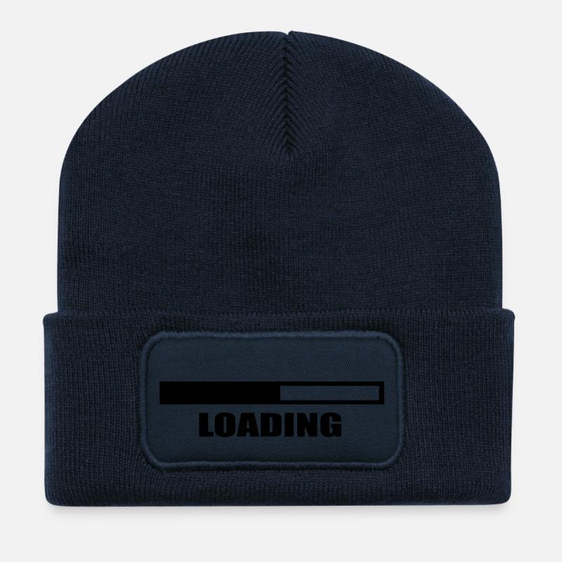 loading - Beanie recyclé à patch - bleu marine