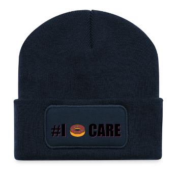 I Donut Care - Recycelte Patch Beanie - French Navy - Vorne