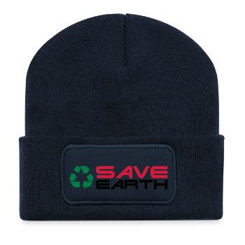 Recycling__V007 - Recycled Patch Beanie - french navy - Front