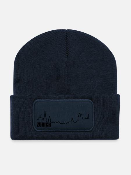 zürich - Recycelte Patch Beanie - French Navy