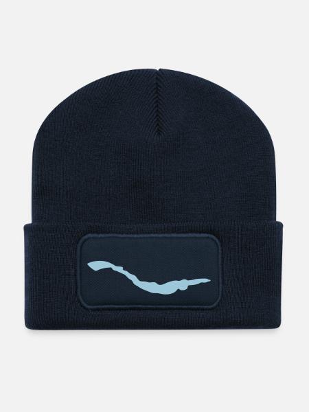 nage palmes finswimming flossenschwimme - Beanie recyclé à patch - bleu marine