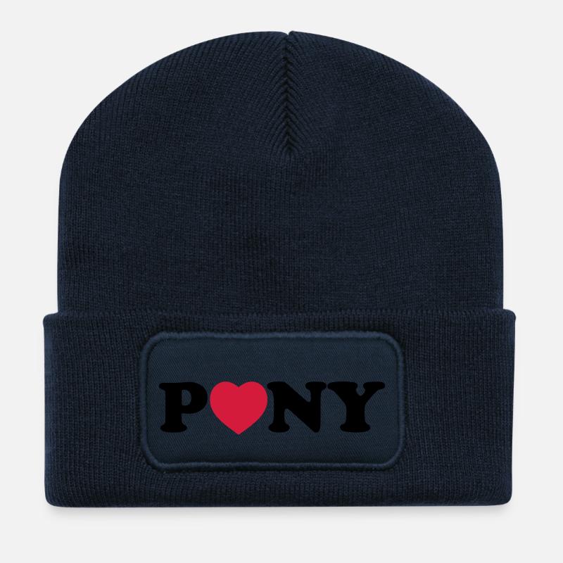 Pony heart - Recycled Patch Beanie - french navy