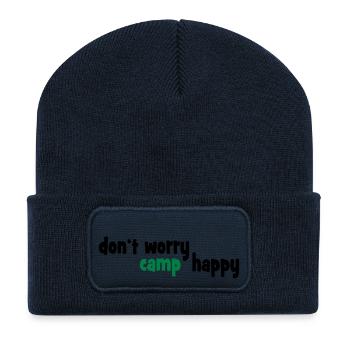 camping - Recycelte Patch Beanie - French Navy - Vorne