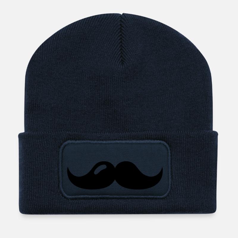 Mustache - Recycelte Patch Beanie - French Navy