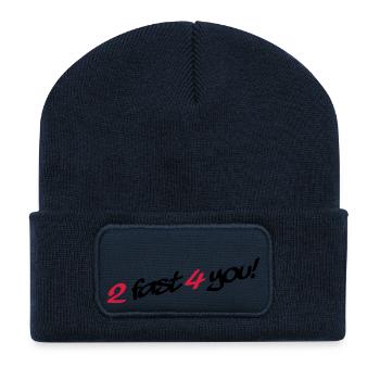 2 Fast 4 You - Recycled Patch Beanie - french navy - Front
