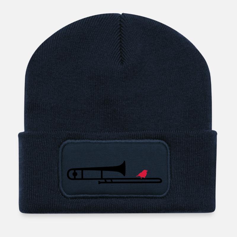 trombonebird - Recycelte Patch Beanie - French Navy