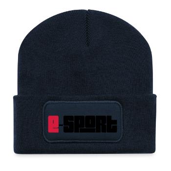 E-Sport - Recycelte Patch Beanie - French Navy - Vorne