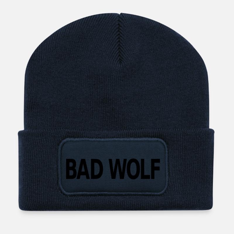 Bad Wolf - Recycelte Patch Beanie - French Navy