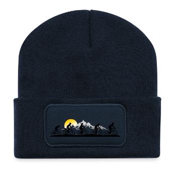 Sport - Fahrrad - Recycelte Patch Beanie - French Navy - Vorne