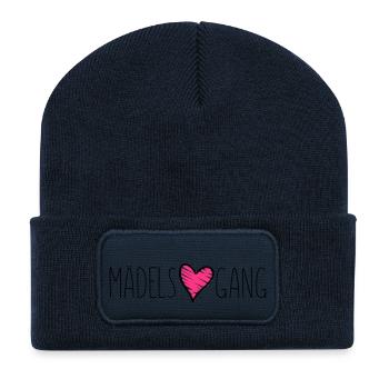maedels herz gang liebe - Recycelte Patch Beanie - French Navy - Vorne