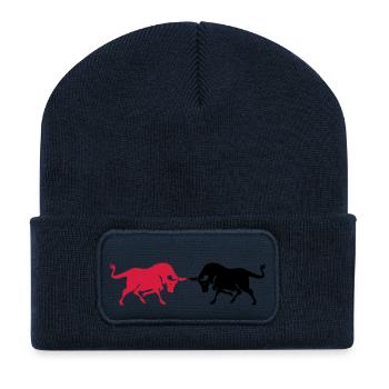 stiere - Recycelte Patch Beanie - French Navy - Vorne