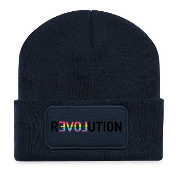 LGBT Pride Month - Love Revolution - Recycled Patch Beanie - french navy - Front