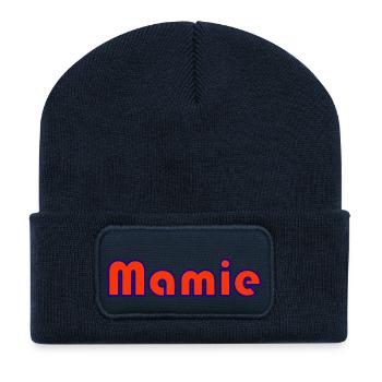 MAMA. MUTTERTAG. SCHÖNEN MUTTERTAG. ICH LIEBE DICH - Recycelte Patch Beanie - French Navy - Vorne