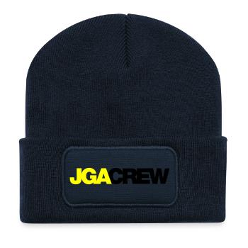 Equipage d’enterrement de vie de garçon - Emblème - Beanie recyclé à patch - bleu marine - Devant