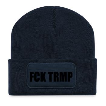 FCK TRMP - Recycelte Patch Beanie - French Navy - Vorne