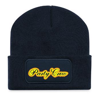Équipe de fête - Beanie recyclé à patch - bleu marine - Devant