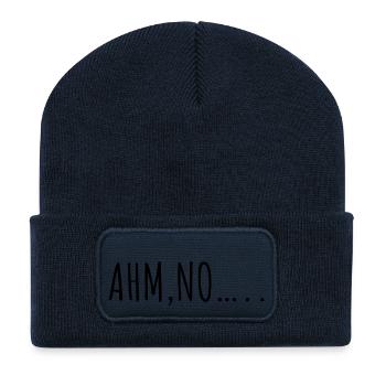 Ahm, kein Humor - Recycelte Patch Beanie - French Navy - Vorne
