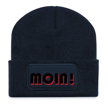 Moin - Recycelte Patch Beanie - French Navy - Vorne