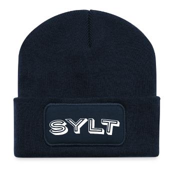 Sylt - Nordsee Insel - Deutschland Küste - Moin - Recycelte Patch Beanie - French Navy - Vorne