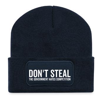Don’t Steal The Government Hates Competition - Recycled Patch Beanie - french navy - Front