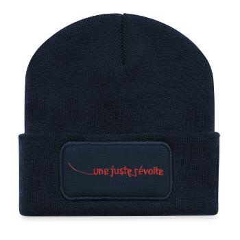 JUSTE RÉVOLTE - let's talk - Recycled Patch Beanie - french navy - Front