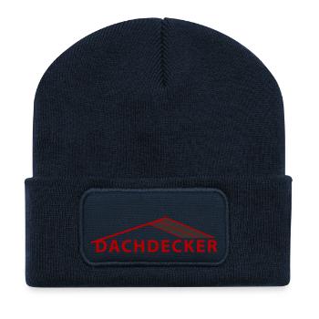 dachdecker_2 - Recycelte Patch Beanie - French Navy - Vorne