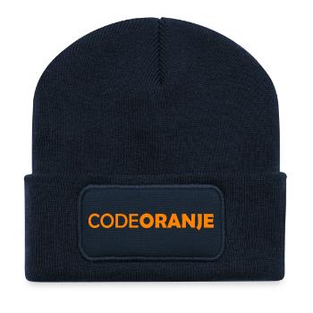 Code Oranje - Nederland - Netherlands Niederlande - Recycled Patch Beanie - french navy - Front