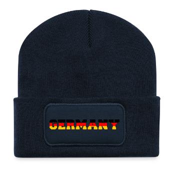 T-shirt allemand Allemagne - Beanie recyclé à patch - bleu marine - Devant