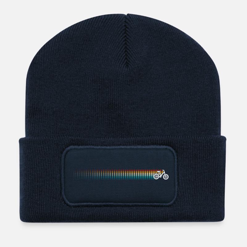Retro-Radfahren - Recycelte Patch Beanie - French Navy