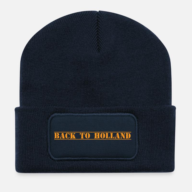 Holland - Recycelte Patch Beanie - French Navy
