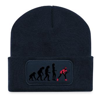 evolution_female_tennis_2c - Beanie recyclé à patch - bleu marine - Devant