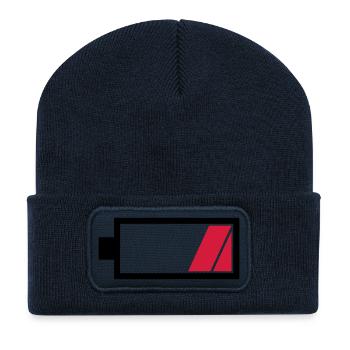 Battery empty - Recycled Patch Beanie - french navy - Front