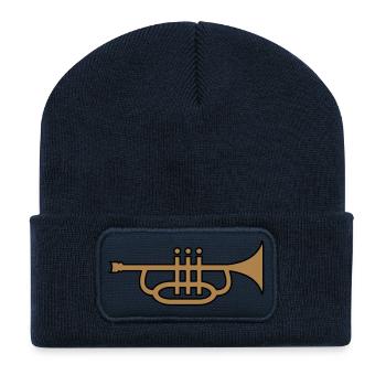 6061912 126154721 Trompete - Recycelte Patch Beanie - French Navy - Vorne
